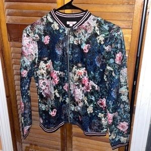 Floral net jacket